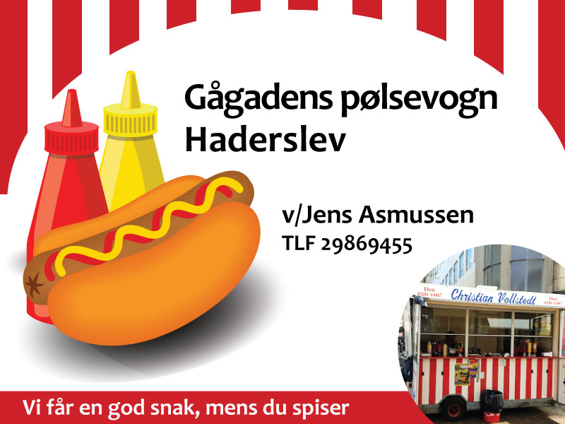 Gågadens pølsevogn i Haderslev ved Jens  